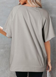 Foto 2 | Foto 2 | Tops Dokotoo Spring 2025 - Camisetas Extragrandes Para Mujer, Color Gris - Venta Internacional.