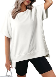 Foto 1 | Foto 1 | Camiseta Dokotoo Oversized Para Mujer, Blanca, Casual, Moda 2025 - Venta Internacional.