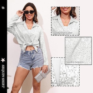 Foto 3 | Foto 3 | Top con Lentejuelas Zando Verde para Mujer - Venta Internacional