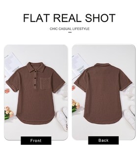 Foto 5 | Foto 5 | Blusa Tipo Túnica Para Mujer, Elegante, Punto Gofrado, Cuello En V, Color Café, Xxl - Venta Internacional.