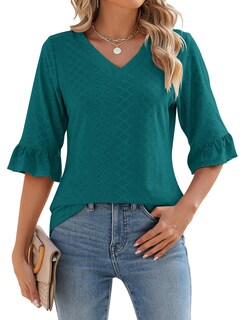 Foto 1 | Foto 1 | Vestido Tipo Túnica Lomon Para Mujer, Verano 2024, Cuello En V, Manga 3/4 - Venta Internacional.