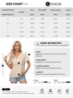 Foto 5 | Foto 5 | Top Evaless Para Mujer, Cuello En V, Manga Corta, Color Albaricoque Texturizado - Venta Internacional.