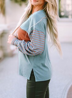 Foto 5 | Foto 5 | Sudadera Dokotoo Para Mujer De Manga Larga Con Rayas Rojas Y Azules - Venta Internacional.