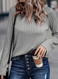 Foto 2 | Foto 2 | Top Dokotoo De Manga Larga De Primavera Para Mujer, Talla Grande, Gris - Venta Internacional.