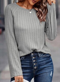 Foto 3 | Foto 3 | Top Dokotoo De Manga Larga De Primavera Para Mujer, Talla Grande, Gris - Venta Internacional.