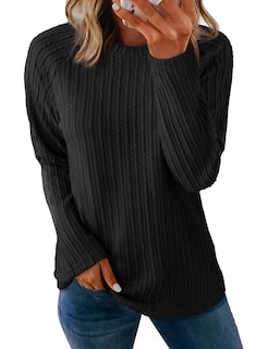 Foto 1 | Foto 1 | Top Dokotoo De Manga Larga Para Mujer, Otoño 2024, Talla Grande, Color Negro - Venta Internacional.