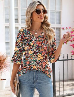 Foto 2 | Foto 2 | Blusa Lomon Para Mujer, Manga 3/4, Bordada Con Ojales, De Verano - Venta Internacional.