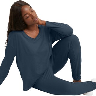 Foto 5 | Foto 5 | Camiseta Hanes Comfortblend Originals Con Cuello En V Y Manga Larga - Venta Internacional.