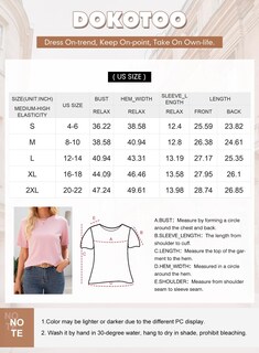 Foto 6 | Foto 6 | Camisetas Dokotoo Summer 2025 Para Mujer, Cuello Redondo Y Manga Corta - Venta Internacional.