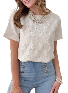 Foto 1 | Foto 1 | Camiseta Tipo Túnica Dokotoo Para Mujer, Manga Corta, Manga Corta, Color Blanco, Talla Xl - Venta Internacional.