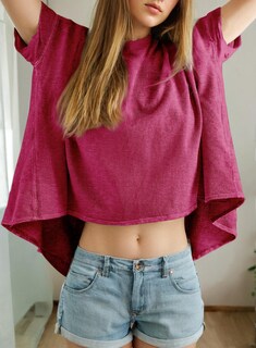 Foto 3 | Foto 3 | Camiseta Dokotoo Summer Para Mujer, Talla Grande, Top Corto - Venta Internacional.