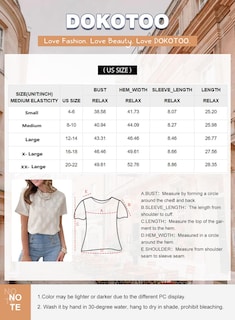 Foto 7 | Foto 7 | Camiseta Dokotoo Para Mujer, Cuello Redondo, Bordada, Color Rosa S - Venta Internacional.