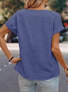 Foto 4 | Foto 4 | Top Tipo Túnica Dokotoo Blue Para Mujer De Manga Corta De Verano - Venta Internacional.
