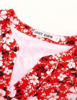 Foto 2 | Foto 2 | Blusa Grace Karin Con Estampado Floral Y Manga 3/4 Con Cuello En V Para Mujer - Venta Internacional.