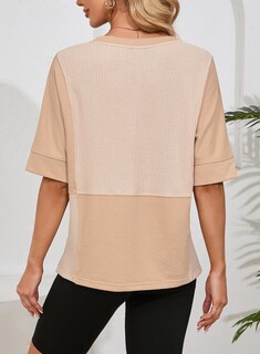 Foto 4 | Foto 4 | Camiseta Dokotoo Para Mujer, Tejido Gofrado, Cuello En V, Color Marrón, Talla M - Venta Internacional.