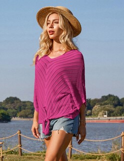 Foto 5 | Foto 5 | Camiseta Tipo Túnica Grace Karin Para Mujer, Manga 3/4, Manga 3/4, Rosa Y Roja, Talla M - Venta Internacional.