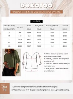 Foto 6 | Foto 6 | Tops Dokotoo, Talla Grande, Verano, Cuello Redondo, Manga Corta, Talla 2025 - Venta Internacional.