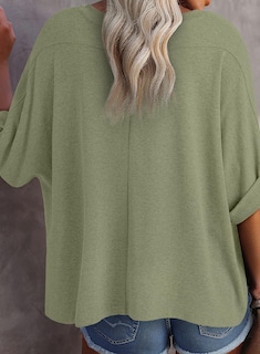 Foto 5 | Foto 5 | Camiseta Dokotoo Para Mujer, Verano, Cuello En V, Manga Corta, Color Verde S - Venta Internacional.