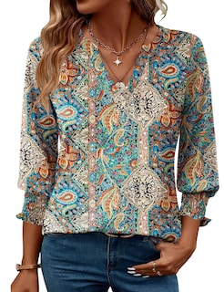 Foto 1 | Foto 1 | Blusa Lomon Fashion 2025 De Verano Con Cuello En V Y Media Manga Para Mujer - Venta Internacional.