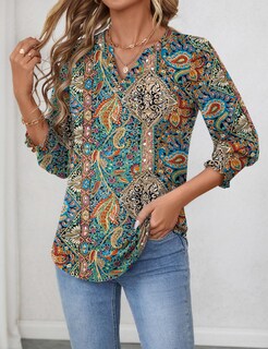 Foto 2 | Foto 2 | Blusa Lomon Fashion 2025 De Verano Con Cuello En V Y Media Manga Para Mujer - Venta Internacional.
