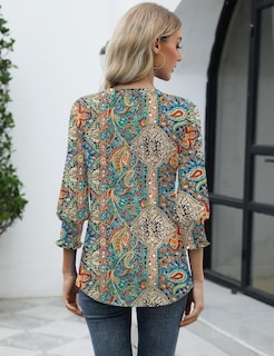 Foto 4 | Foto 4 | Blusa Lomon Fashion 2025 De Verano Con Cuello En V Y Media Manga Para Mujer - Venta Internacional.