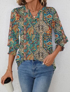 Foto 6 | Foto 6 | Blusa Lomon Fashion 2025 De Verano Con Cuello En V Y Media Manga Para Mujer - Venta Internacional.