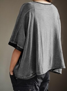 Foto 5 | Foto 5 | Camiseta Dokotoo Summer Manga Corta Color Block Mujer Gris - Venta Internacional.