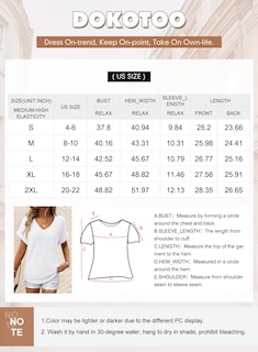 Foto 5 | Foto 5 | Camisetas Dokotoo De Punto Gofrado Con Cuello En V Y Manga Corta Para Mujer - Venta Internacional.