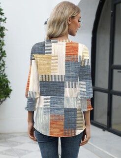 Foto 4 | Foto 4 | Blusa Lomon Para Mujer, Manga 3/4, Cuello En V, Primavera 2025 - Venta Internacional.