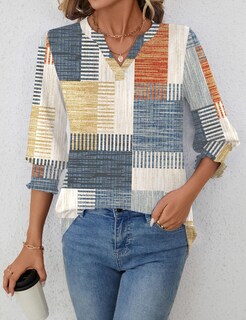 Foto 6 | Foto 6 | Blusa Lomon Para Mujer, Manga 3/4, Cuello En V, Primavera 2025 - Venta Internacional.