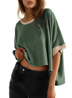 Foto 1 | Foto 1 | Camiseta Dokotoo Summer Color Block Oversized Para Mujer - Venta Internacional.