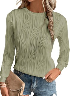 Foto 1 | Foto 1 | Camiseta Evaless De Manga Larga Para Mujer, Casual, Elegante, Verde Claro - Venta Internacional.