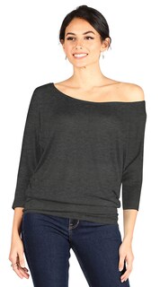 Foto 2 | Foto 2 | Top Simlu Dolman, Manga 3/4, Drapeado, Cuello Redondo Y Cintura Con Bandas - Venta Internacional.