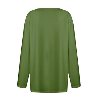 Foto 5 | Foto 5 | Blusas De Manga Larga Con Cuello En V Y Botones Casuales, Túnicas Elegantes - Venta Internacional.