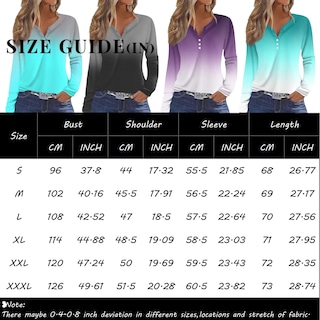 Foto 3 | Foto 3 | Blusas De Manga Larga Con Cuello En V Y Botones Casuales, Túnicas Elegantes - Venta Internacional.