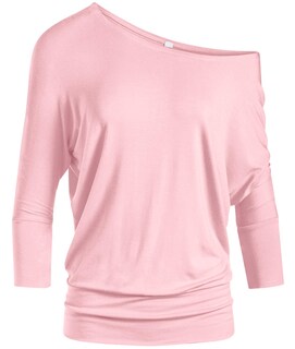 Foto 1 | Foto 1 | Camiseta Simlu Dolman Con Hombros Descubiertos Y Cintura Para Mujer, Rosa, Talla M - Venta Internacional.