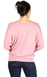Foto 3 | Foto 3 | Camiseta Simlu Dolman Con Hombros Descubiertos Y Cintura Para Mujer, Rosa, Talla M - Venta Internacional.