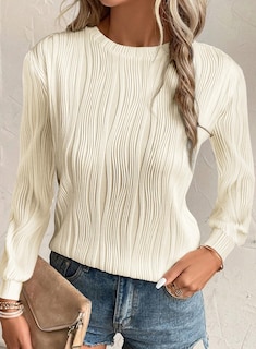 Foto 2 | Foto 2 | Vestido Tipo Camiseta Evaless Para Mujer, Manga Larga, Corte Holgado, Beige - Venta Internacional.