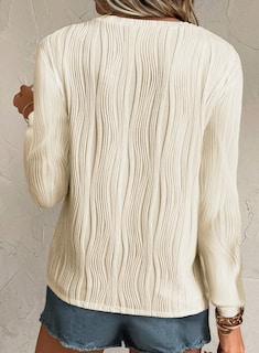 Foto 3 | Foto 3 | Vestido Tipo Camiseta Evaless Para Mujer, Manga Larga, Corte Holgado, Beige - Venta Internacional.