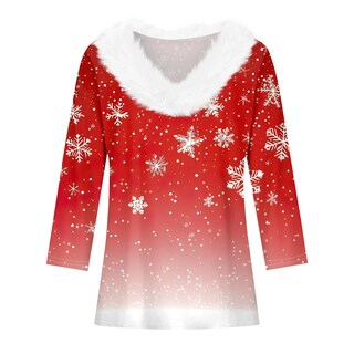 Foto 4 | Foto 4 | Camisas Navideñas Cotecram 2024 Divertidas Impresas En 3d Con Forro Polar Navideño Con Cuello En V - Venta Internacional.