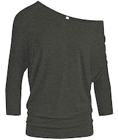 Jersey Simlu Para Mujer, Jersey Con Hombros Descubiertos, Color Carbón, Talla M - Venta Internacional.