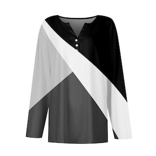 Foto 4 | Foto 4 | Blusa Tipo Túnica Cotecram Para Mujer, Cuello En V, Talla Grande, Holgada, Negra - Venta Internacional.