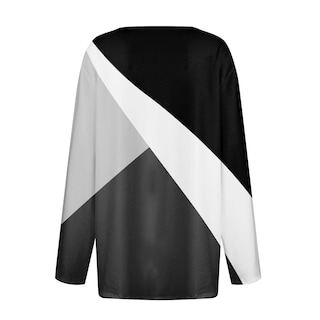 Foto 5 | Foto 5 | Blusa Tipo Túnica Cotecram Para Mujer, Cuello En V, Talla Grande, Holgada, Negra - Venta Internacional.