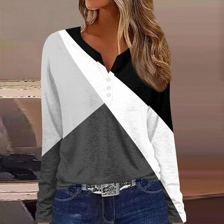 Foto 6 | Foto 6 | Top Cotecram Para Mujer, Cuello En V, Manga Larga, Holgado, Talla Xxl - Venta Internacional.