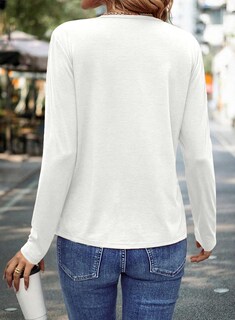 Foto 2 | Foto 2 | Camiseta Evaless De Manga Larga Para Mujer, Blanca, Casual, 2024 M - Venta Internacional.