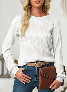 Foto 2 | Foto 2 | Vestido Tipo Camiseta Evaless Para Mujer, Manga Larga, Corte Holgado, Blanco - Venta Internacional.