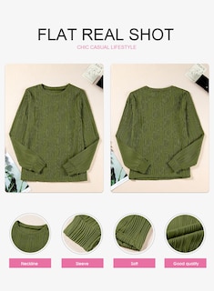 Foto 5 | Foto 5 | Camiseta Evaless Para Mujer, Primavera, Verano, Otoño, Manga Larga, Verde - Venta Internacional.