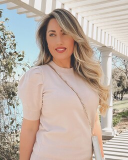 Foto 5 | Foto 5 | Suéteres Goranbon Puff De Manga Corta Para Mujer, Color Beige - Venta Internacional.