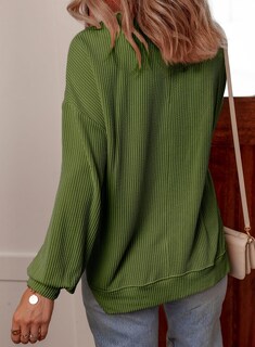 Foto 3 | Foto 3 | Camisa De Manga Larga Evaless Para Mujer Con Cuello En V, Color Verde Oliva - Venta Internacional.