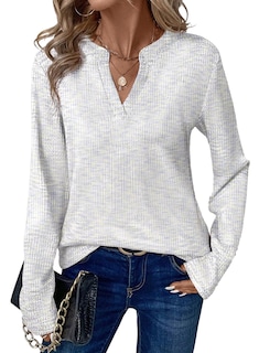 Foto 1 | Foto 1 | Top Dokotoo Para Mujer Manga Larga Cuello En V Tejido Gofrado Blanco Xl - Venta Internacional.